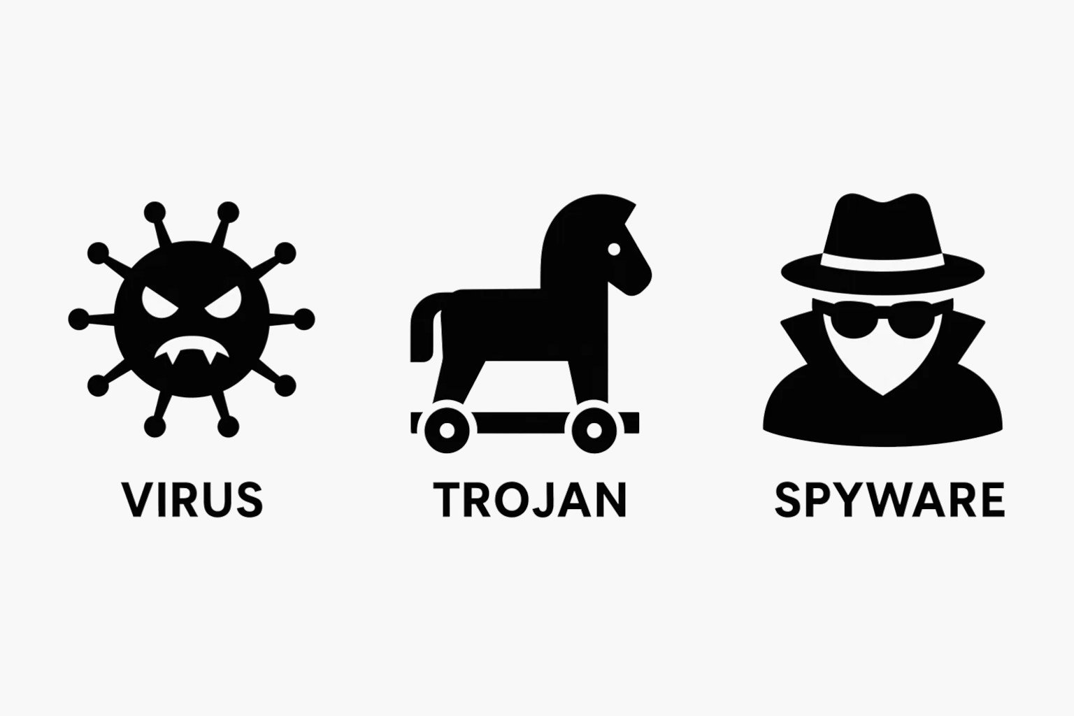 Icone virus malware trojan
